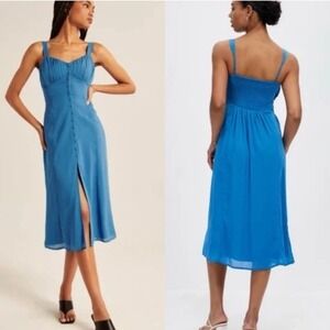 Abercrombie & Fitch Blue Midi Dress